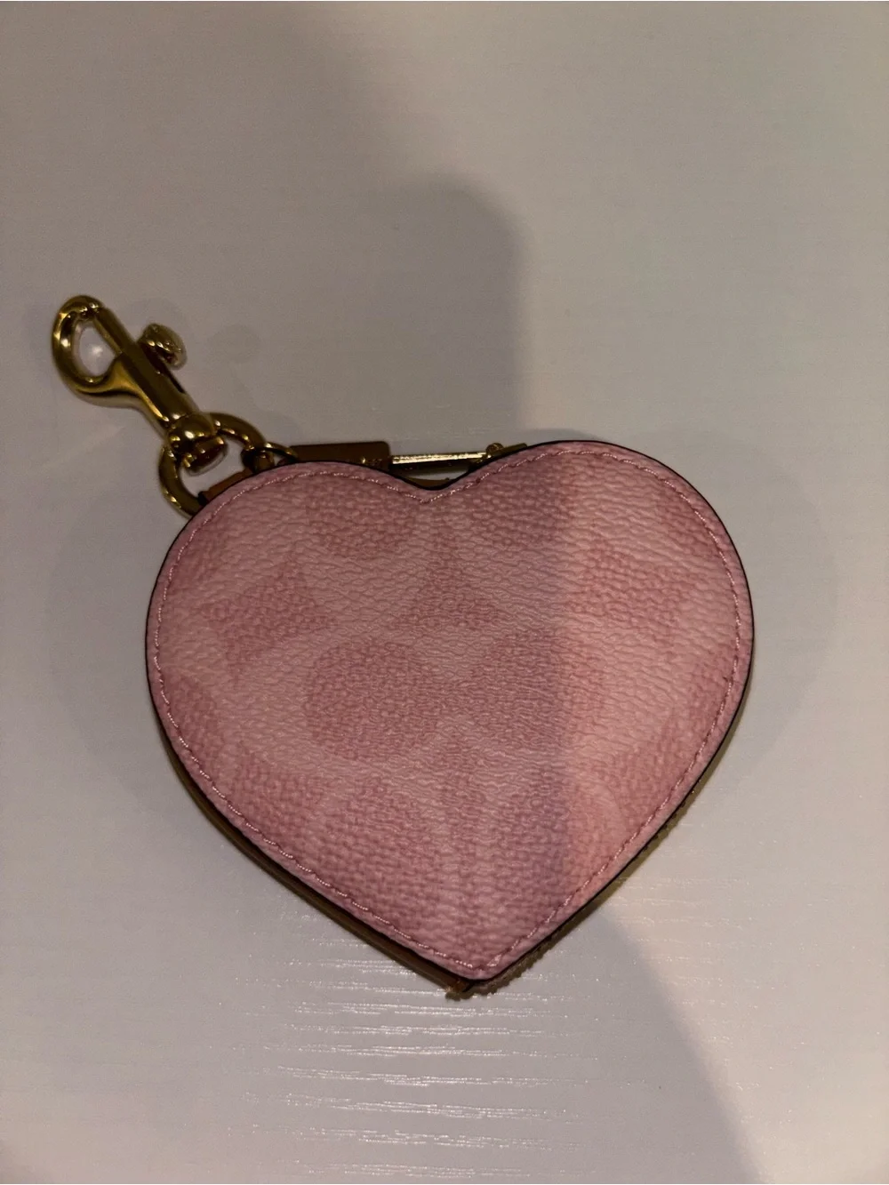 Coach powder pink heart charm
